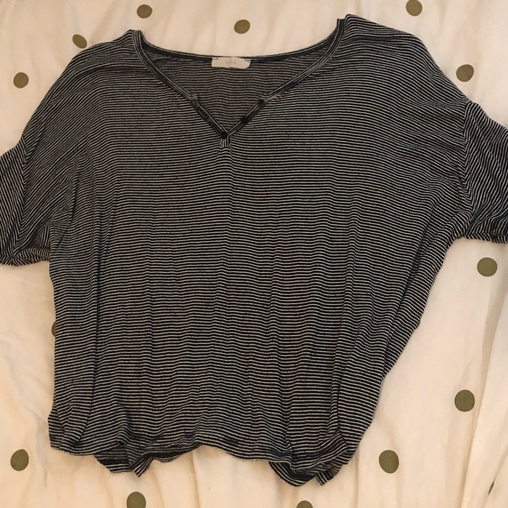 Lush Shirt with B&W Stripes
